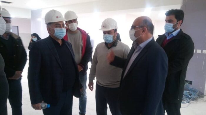 دیدار از بیمارستان ۶۴تختخوابی در حال ساخت تامین اجتماعی لنگرود به اتفاق نماینده مردم لنگرود در مجلس شورای اسلامی و مدیر درمان گیلان