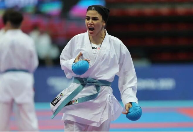 مدال برنز سارا بهمن یار کاراته کای گیلانی