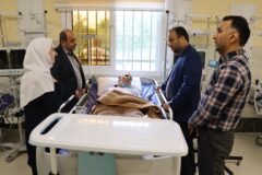 عیادت مدیردرمان تامین اجتماعی گیلان از بیماران بستری بیمارستان شهید املاکی لنگرود