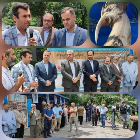 بازدید رئیس و جمعی از اعضای شورای اسلامی بهمراه شهردار رشت از پنجمین سمپوزیوم ساخت مجسمه های چوبی رشت و تقدیر از آثار برتر