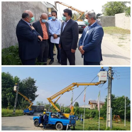 اصلاح و جایگزینی ۱۱۵۸ متر کابل حودنگهدار در شهرستان فومن